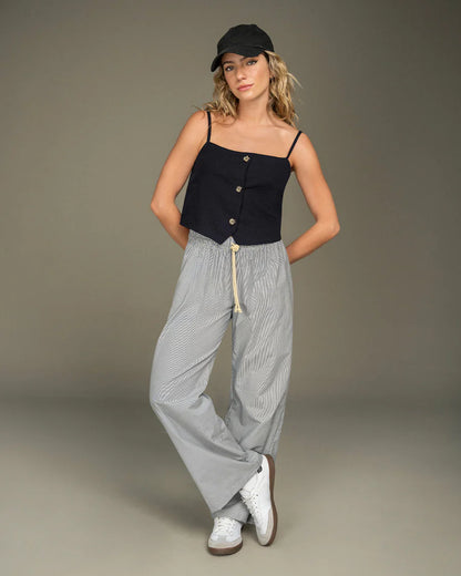 Pantalón exterior bota recta tiro bajo - J3045