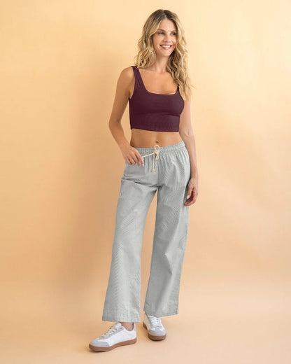 Pantalón exterior bota recta tiro bajo - J3045