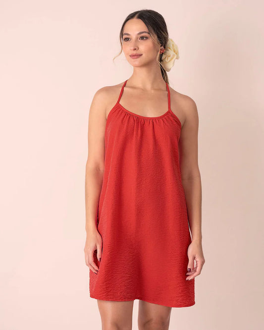 Vestido corto con escote en espalda - J3153