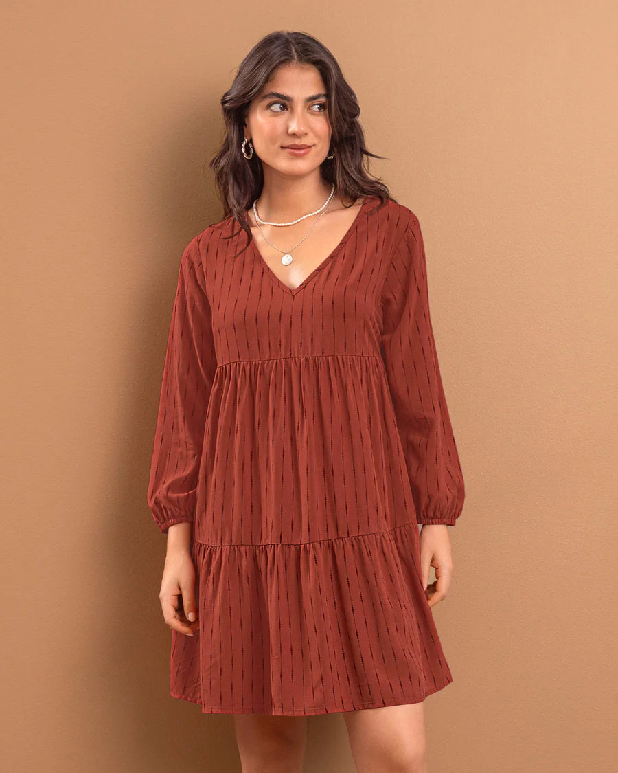 Vestido con corte tipo farol - LJ3168