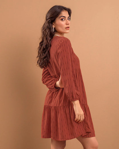 Vestido con corte tipo farol - LJ3168