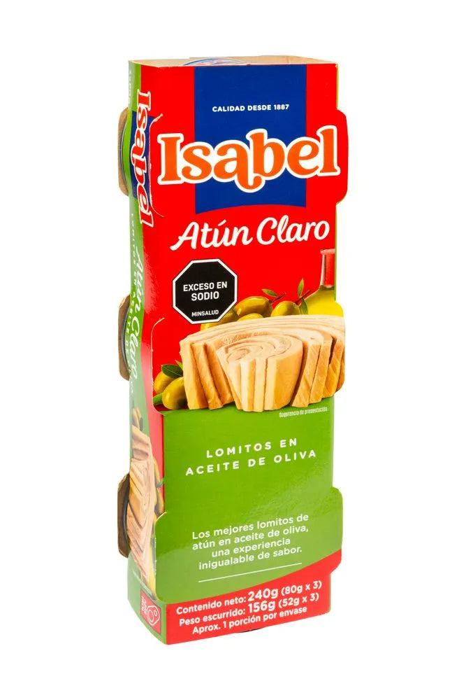 1013111 🐟✨ Lomitos de Atún Claro Isabel en Aceite de Oliva 3x80g