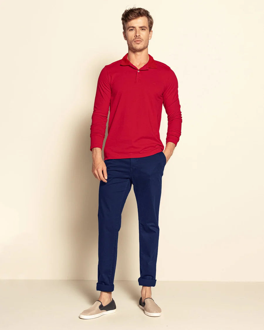 Pantalón bota recta en drill de tacto suave stretch - M2249P