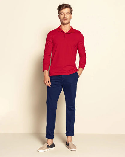 Pantalón bota recta en drill de tacto suave stretch - M2249P