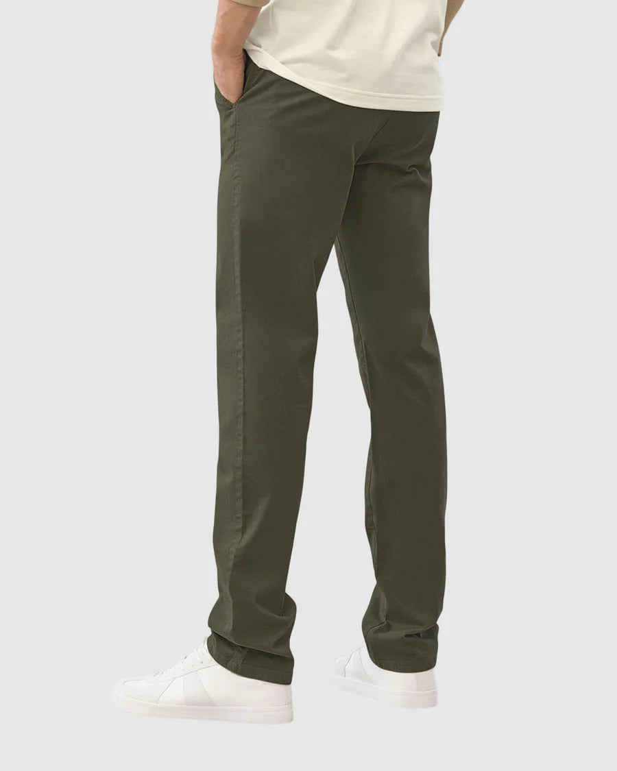 Pantalón bota recta en drill de tacto suave stretch - M2249P