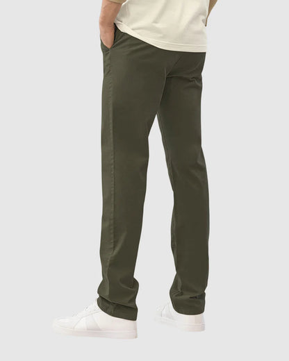 Pantalón bota recta en drill de tacto suave stretch - M2249P
