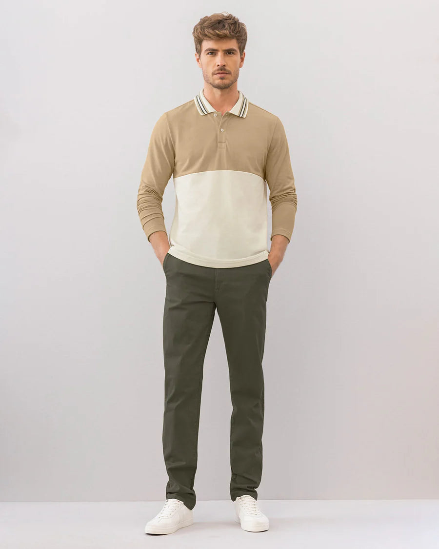 Pantalón bota recta en drill de tacto suave stretch - M2249P