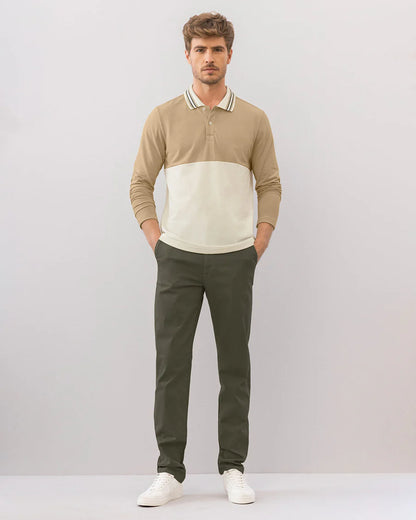 Pantalón bota recta en drill de tacto suave stretch - M2249P