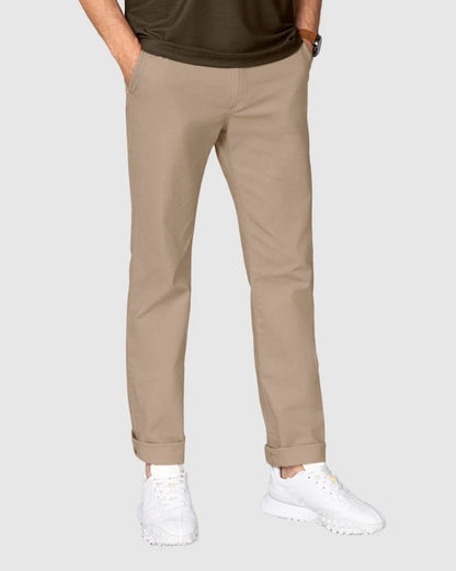 Pantalón bota recta en drill de tacto suave stretch - M2249P