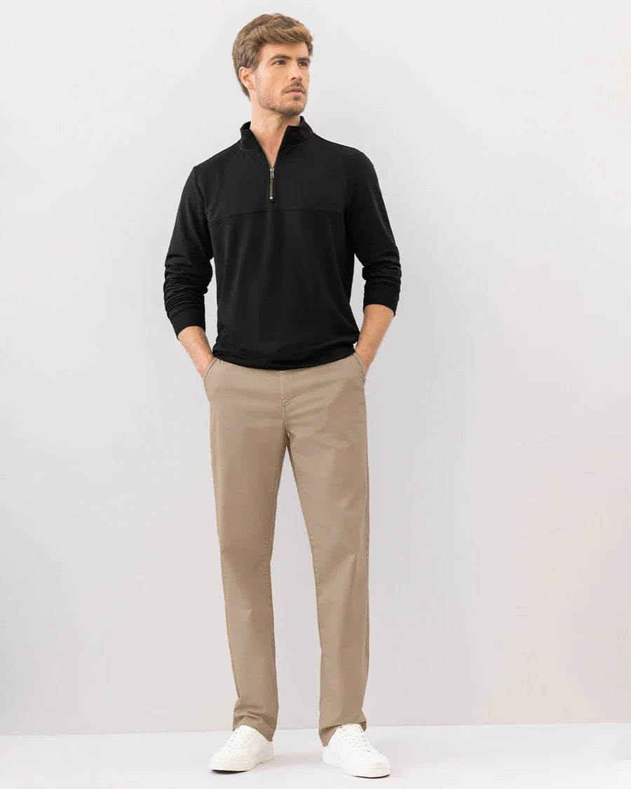 Pantalón bota recta en drill de tacto suave stretch - M2249P