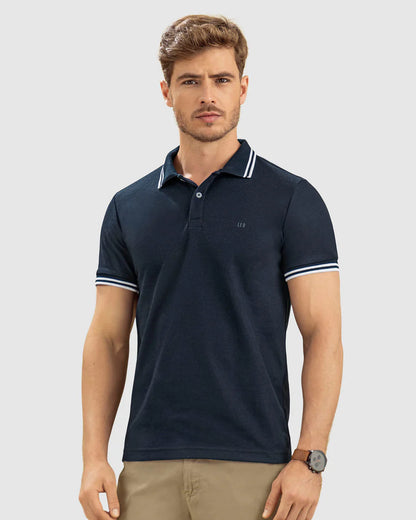 75210 👕 Camiseta Tipo Polo con Cuello y Mangas Tejidas REF. M2654M
