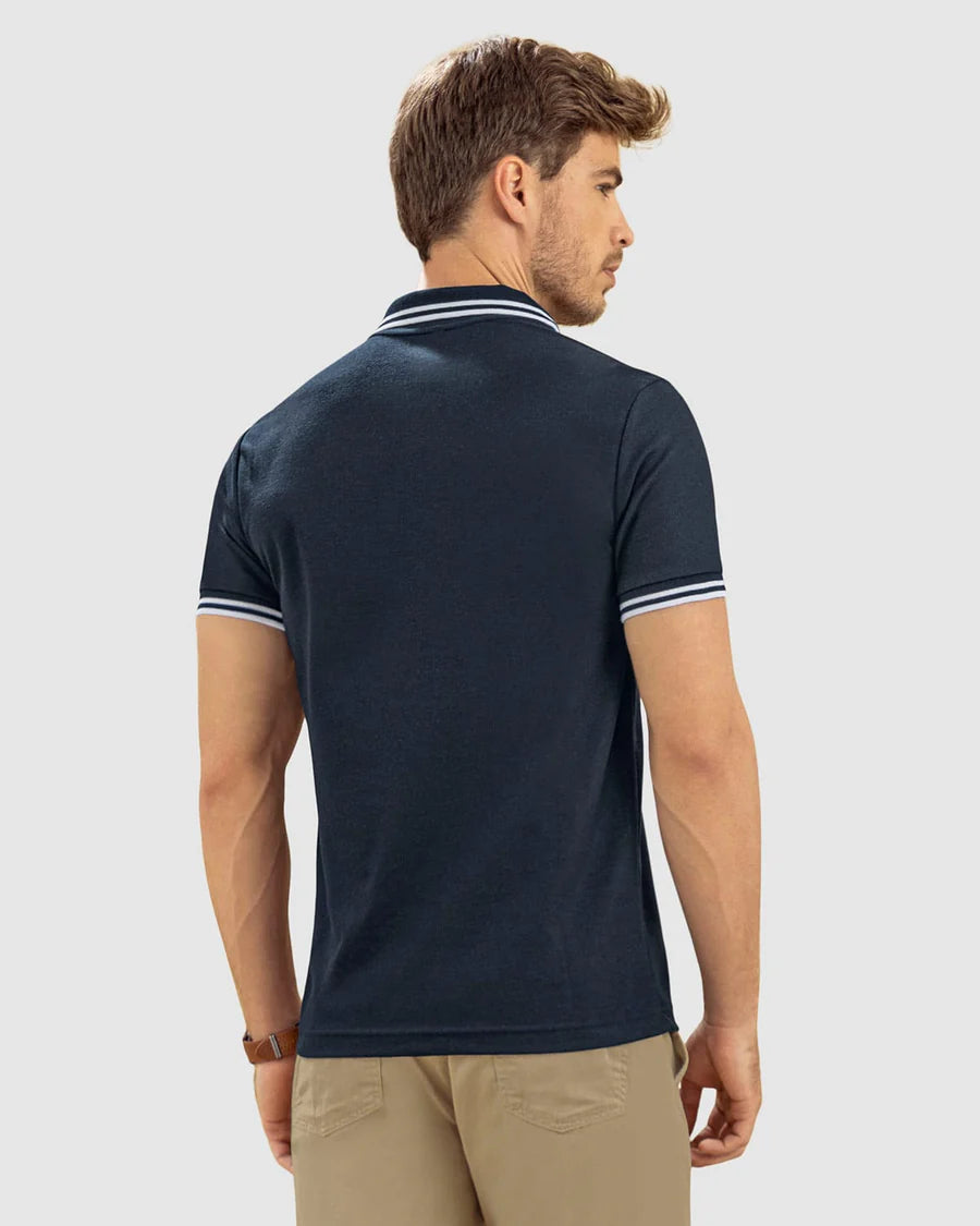 75210 👕 Camiseta Tipo Polo con Cuello y Mangas Tejidas REF. M2654M