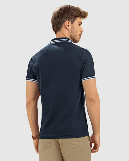 75210 👕 Camiseta Tipo Polo con Cuello y Mangas Tejidas REF. M2654M