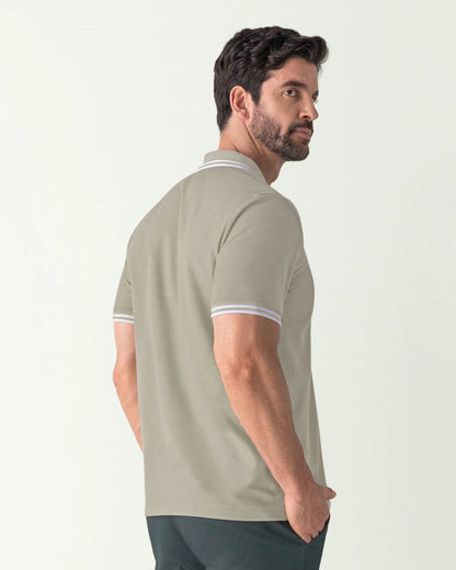 75210 👕 Camiseta Tipo Polo con Cuello y Mangas Tejidas REF. M2654M