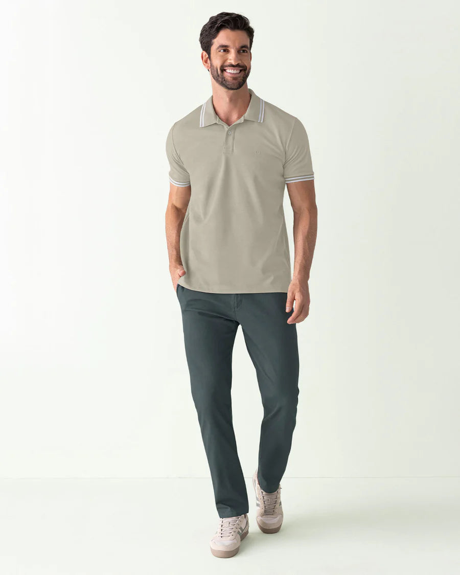 75210 👕 Camiseta Tipo Polo con Cuello y Mangas Tejidas REF. M2654M