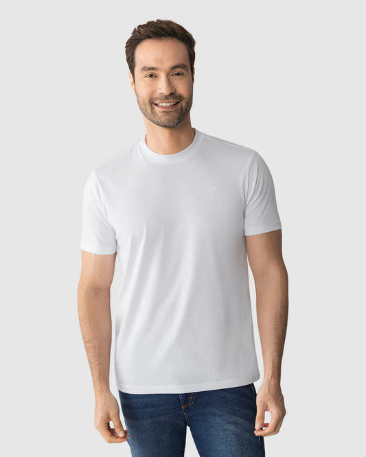 Camiseta manga corta con logo bordado en frente - M2843M