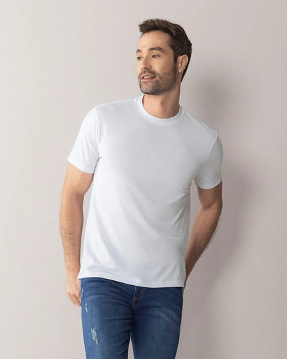 Camiseta manga corta con logo bordado en frente - M2843M