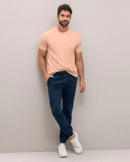 Camiseta manga corta con logo bordado en frente - M2843M