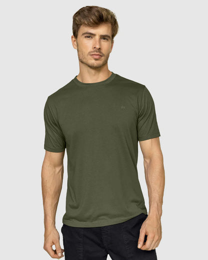 Camiseta manga corta con logo bordado en frente - M2843M