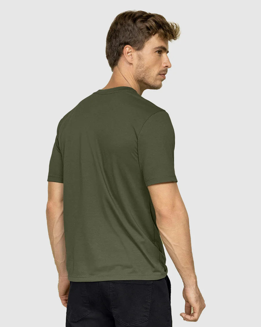 Camiseta manga corta con logo bordado en frente - M2843M