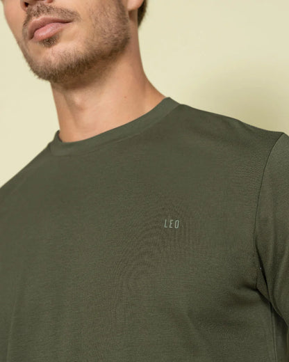 Camiseta manga corta con logo bordado en frente - M2843M