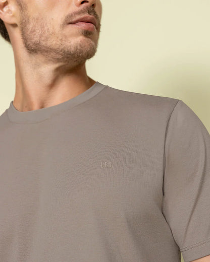 Camiseta manga corta con logo bordado en frente - M2843M