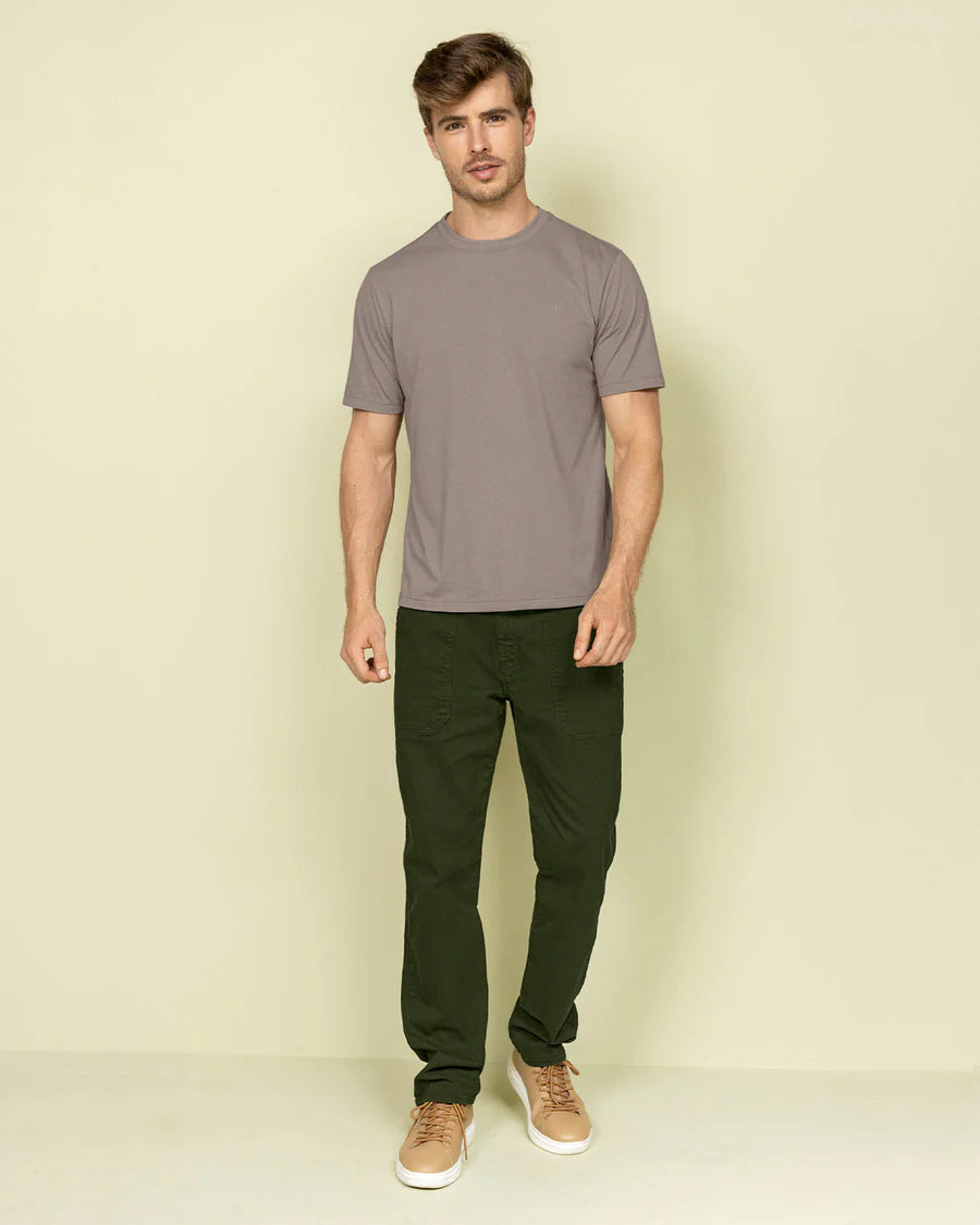 Camiseta manga corta con logo bordado en frente - M2843M