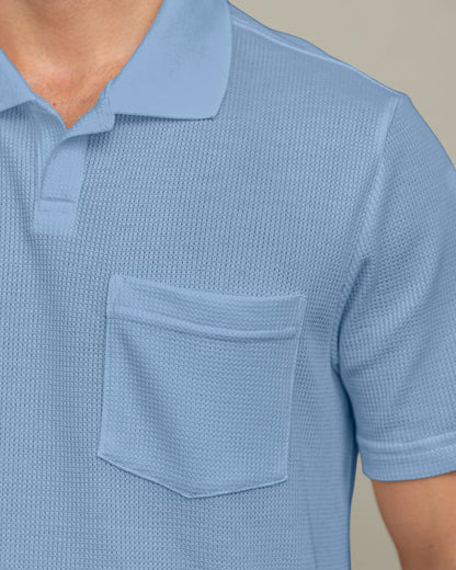Camiseta tipo polo con bolsillo en frente - M3064