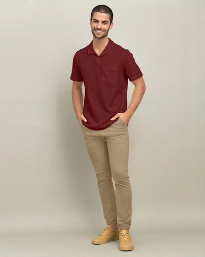 Camiseta tipo polo con bolsillo en frente - M3064