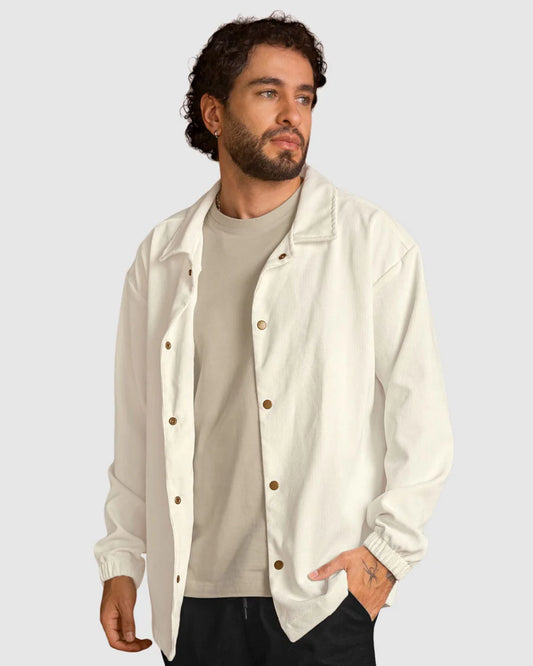 Chaqueta cuello tipo polo en tipo corduroy - M3157