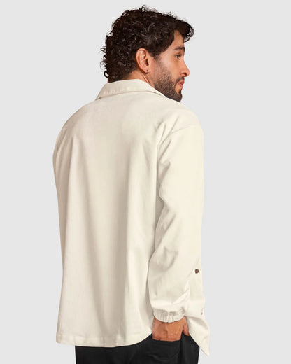 Chaqueta cuello tipo polo en tipo corduroy - M3157