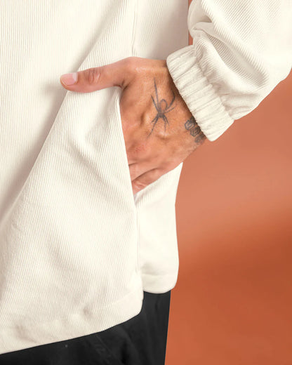 Chaqueta cuello tipo polo en tipo corduroy - M3157