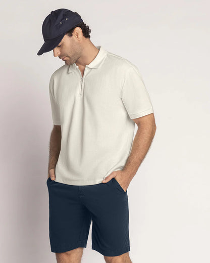 7527 👕 Camiseta Tipo Polo con Cierre y Tela con Textura REF. M3196