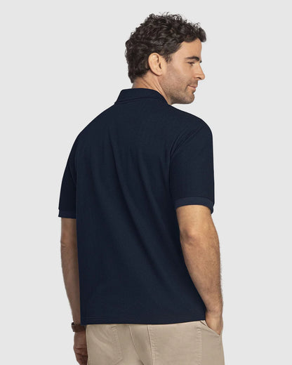 7527 👕 Camiseta Tipo Polo con Cierre y Tela con Textura REF. M3196