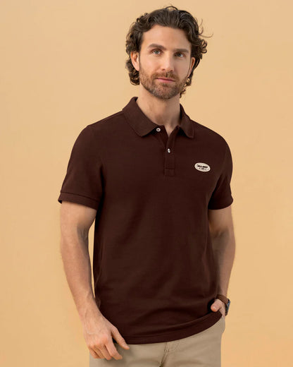 7526 👕 Camiseta Tipo Polo con Aplique Bordado REF. M3209