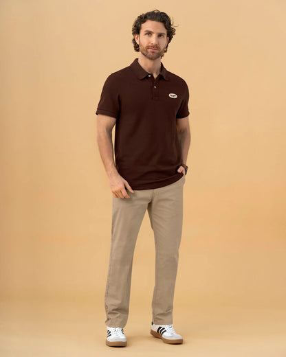 7526 👕 Camiseta Tipo Polo con Aplique Bordado REF. M3209