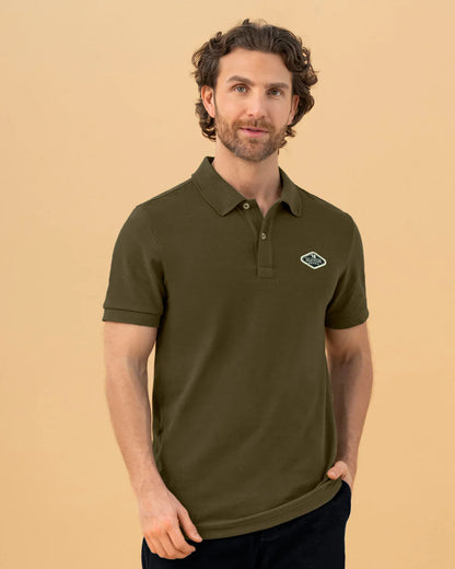 7526 👕 Camiseta Tipo Polo con Aplique Bordado REF. M3209