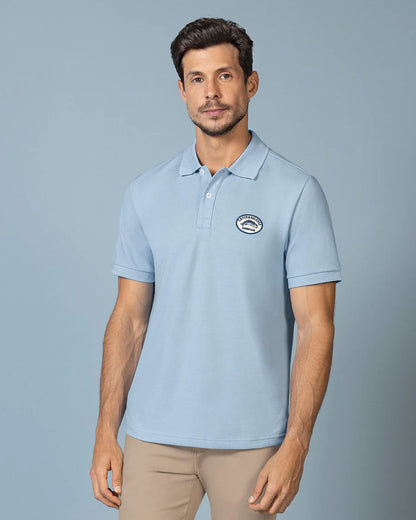 7526 👕 Camiseta Tipo Polo con Aplique Bordado REF. M3209