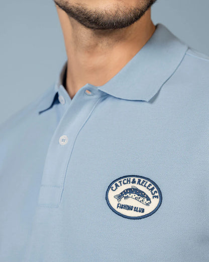 7526 👕 Camiseta Tipo Polo con Aplique Bordado REF. M3209