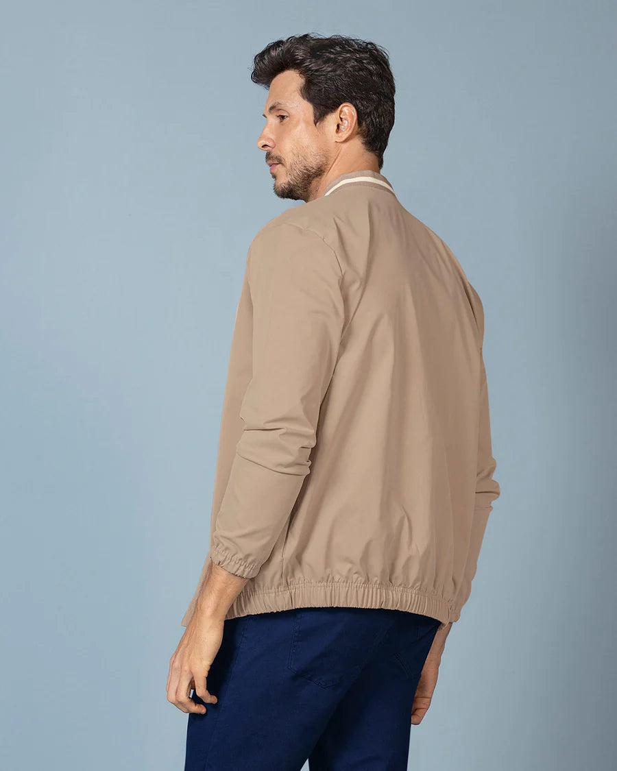 7535 🧥 Chaqueta Tipo Bomber con Cuello en Contraste - REF M3214