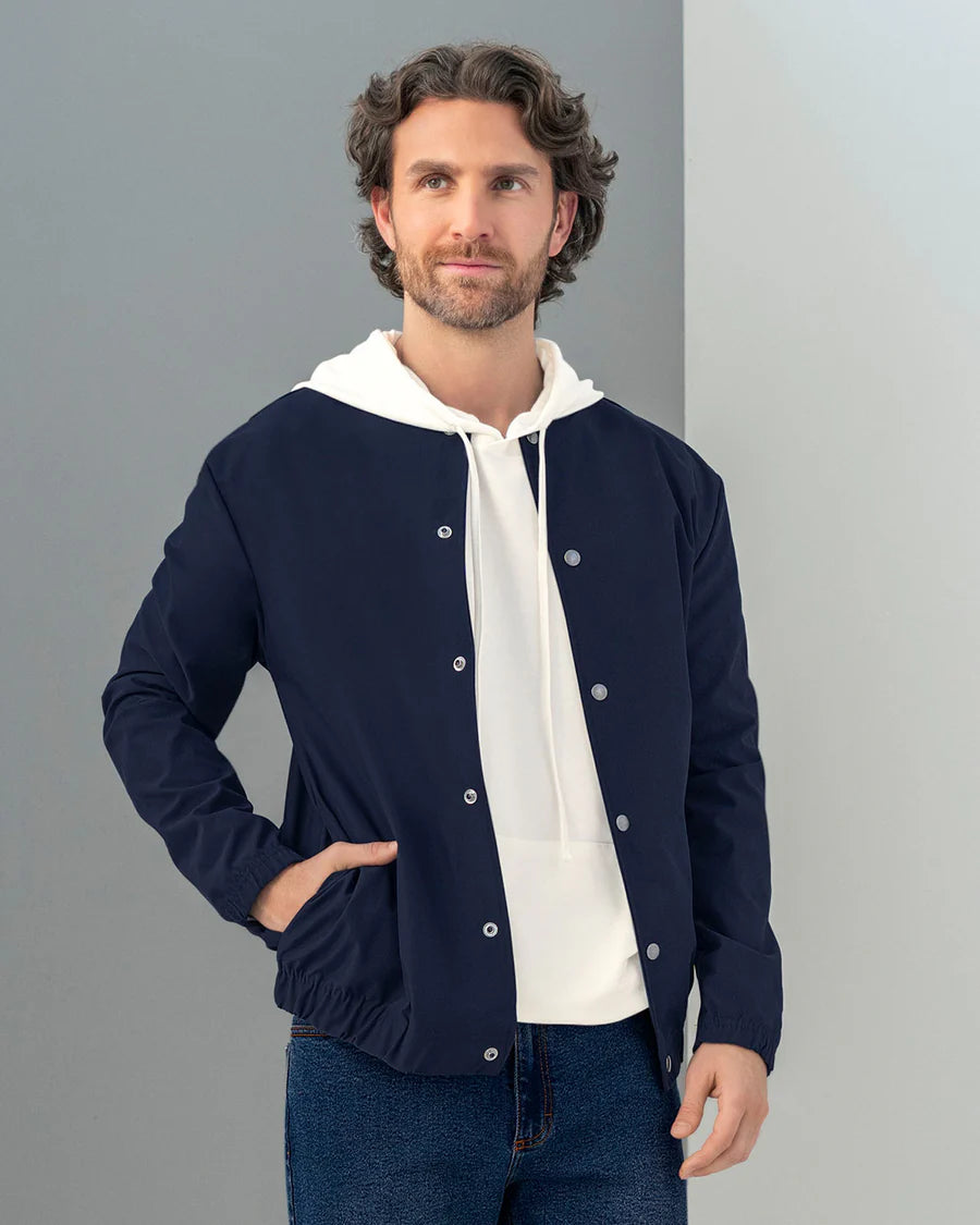 7535 🧥 Chaqueta Tipo Bomber con Cuello en Contraste - REF M3214