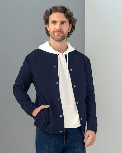 7535 🧥 Chaqueta Tipo Bomber con Cuello en Contraste - REF M3214