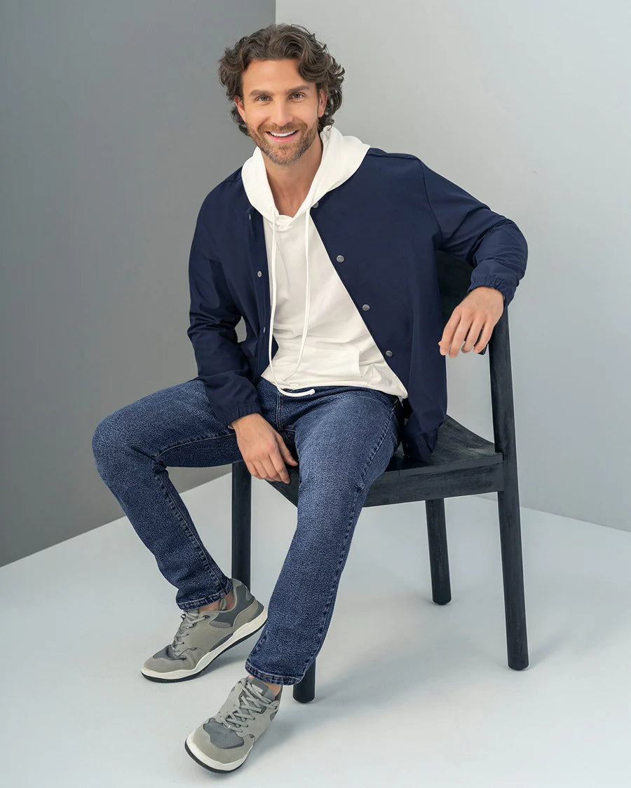 7535 🧥 Chaqueta Tipo Bomber con Cuello en Contraste - REF M3214
