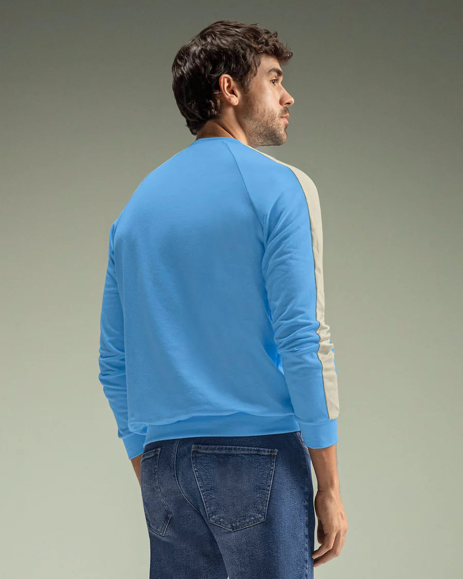 7534 🧥 Buzo Manga Larga Cuello Redondo con Detalles en Contraste - REF M3226