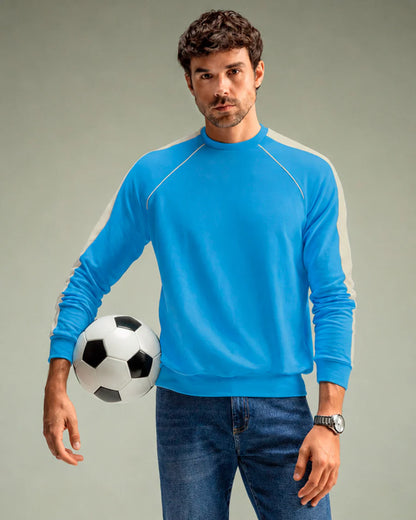 7534 🧥 Buzo Manga Larga Cuello Redondo con Detalles en Contraste - REF M3226