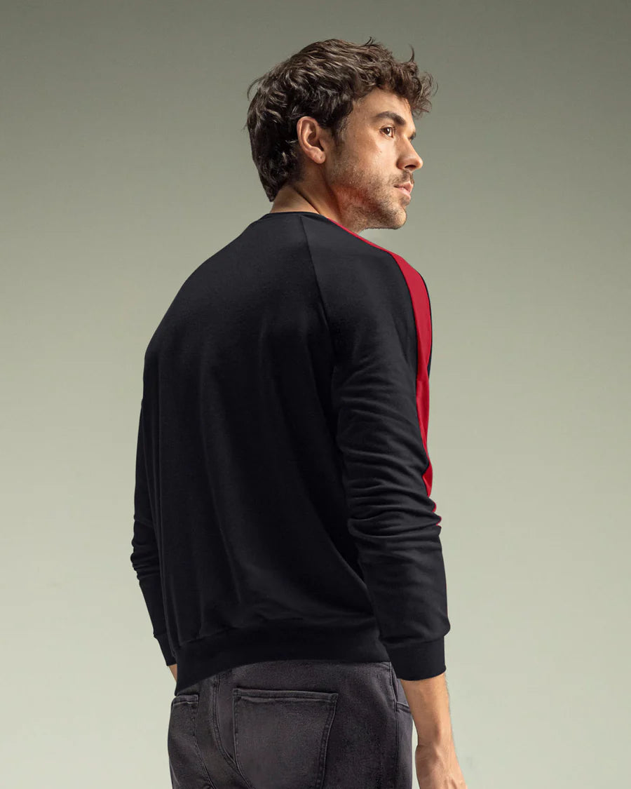 7534 🧥 Buzo Manga Larga Cuello Redondo con Detalles en Contraste - REF M3226