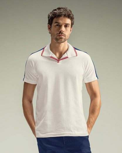 7524 👕 Camiseta Tipo Polo con Cuello Sport y Detalles en Contraste REF. M3227