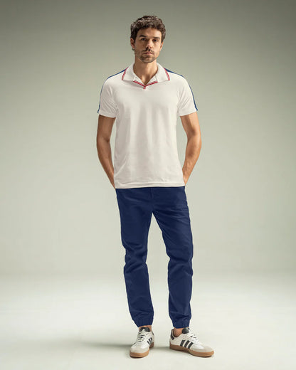 7524 👕 Camiseta Tipo Polo con Cuello Sport y Detalles en Contraste REF. M3227