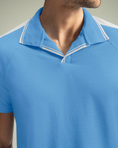 7524 👕 Camiseta Tipo Polo con Cuello Sport y Detalles en Contraste REF. M3227