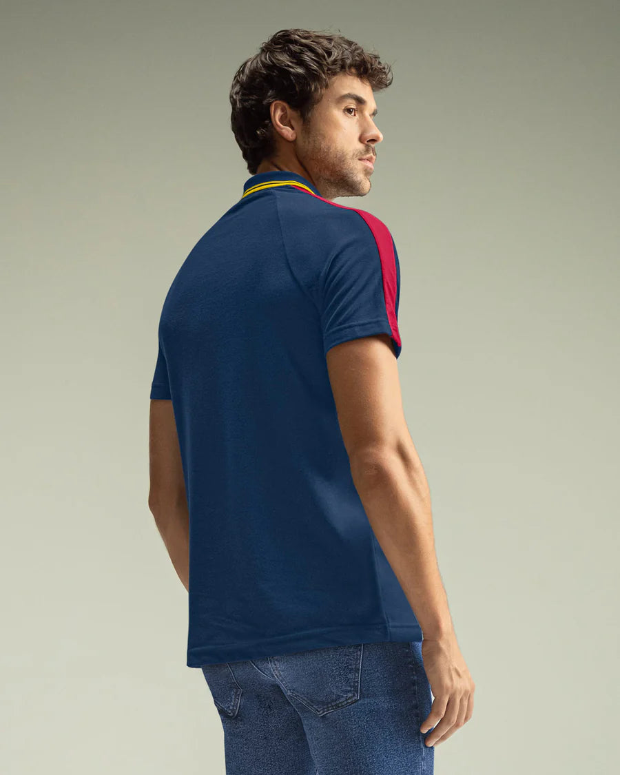 7524 👕 Camiseta Tipo Polo con Cuello Sport y Detalles en Contraste REF. M3227